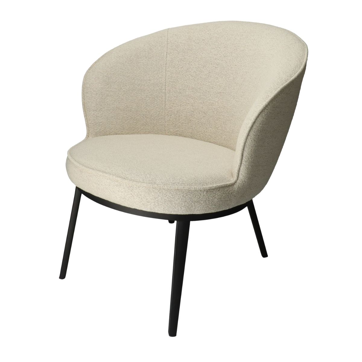 UQ NAGI LOUNGE BOUCLÉ Beige design Upholstered indoor armchair